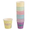 Színes „Party” papírpohár készlet, 80ml - 25 db