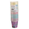 Színes „Party” papírpohár készlet, 80ml - 25 db