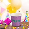 Színes „Party” papírpohár készlet, 80ml - 25 db