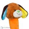 Plüss kutyusos csörgő és rágóka - 18 cm