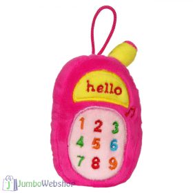 Plüss Csörgő Játék - Rózsaszín Mobiltelefon Hanggal