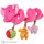 Fukszia Elefántos Spirál Játék Kiságyra, 27 cm