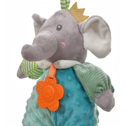 Felhúzható zenélő babajáték -  elefánt 28cm