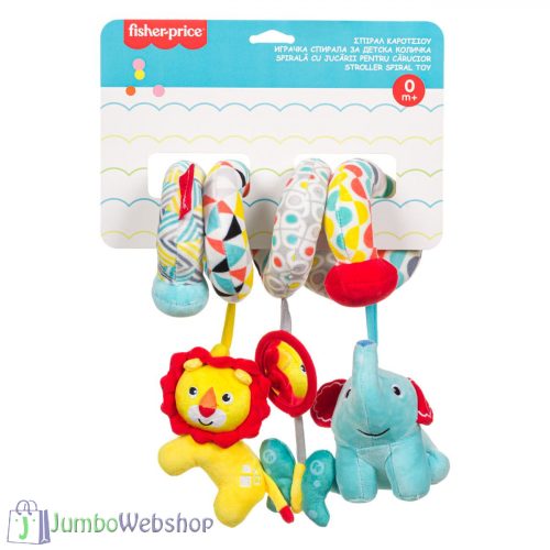 Fisher-Price Spirálos Babajáték Babakocsira és Kiságyra - Állatkák Tükörrel