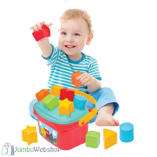 Színes formabedobó játék vödör