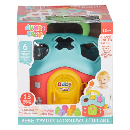 Színes Házikó Alakfelismerő Bébijáték