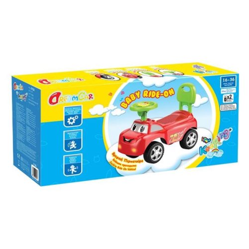Piros Kisautó Bébi Komp Kürt és Hangfunkcióval