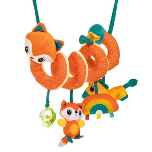 Spirálos Plüss Róka Kiságyra Rágókával - 25 cm