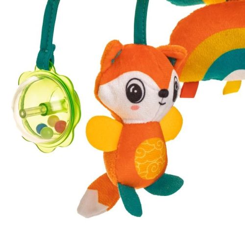 Spirálos Plüss Róka Kiságyra Rágókával - 25 cm