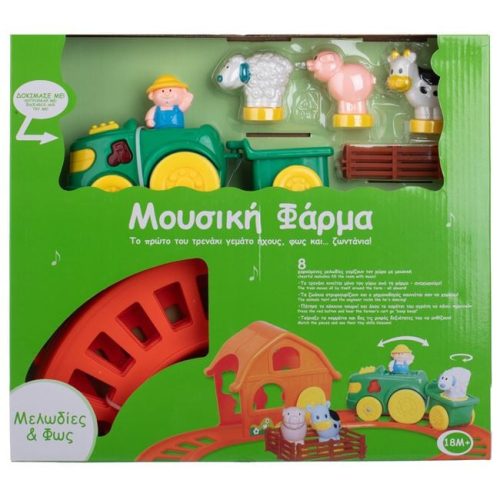 Készségfejlesztő Játékfarm Vonattal és Állatokkal