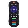 Szilikon Rágóka Baba Játék - TV Távirányító Forma, Fekete, 5.5x13 cm