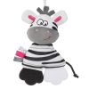 Fekete-Fehér Zebra Babakocsi Játék Csörgővel, 34 cm