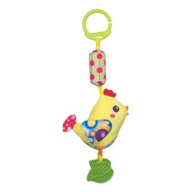  Függeszthető kiscsibe plüssjáték rágókával és csörgővel, 35 cm
