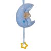 Zenélő forgó kiságyra - Kék maci a holdon fénnyel 24 cm