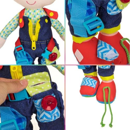 Oktató puha rongybaba fiú - 40 cm