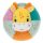 Fisher-Price Puha Textil Csörgőlabda Zsiráfos Mintával - 12 cm