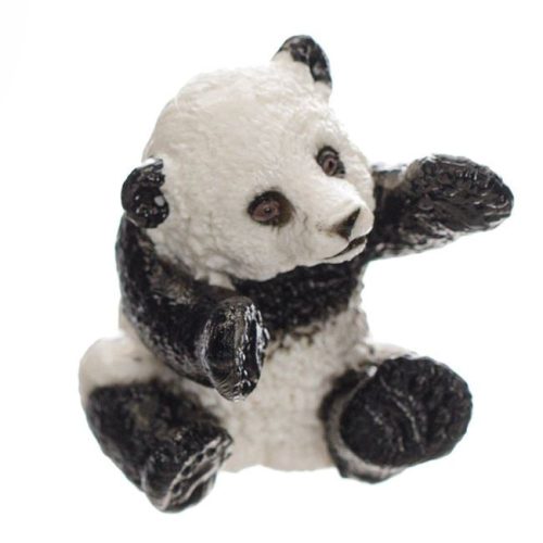 Vadállat Kölykök Figura Készlet - Tigris, Leopárd, Elefánt és Panda 5cm