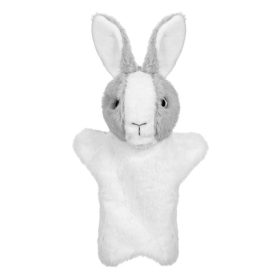 Szürke Nyuszi Plüss Bábfigura Bábszínházhoz - 28 cm