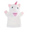 Plüss Egyszarvú Bábjáték Figura, Fehér-Rózsaszín, 30 cm