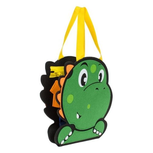 Dinoszauruszos Quiet Book Készségfejlesztő Textilkönyv