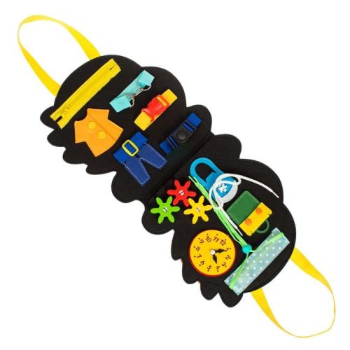 Dinoszauruszos Quiet Book Készségfejlesztő Textilkönyv