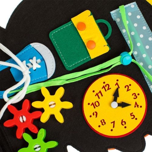 Dinoszauruszos Quiet Book Készségfejlesztő Textilkönyv