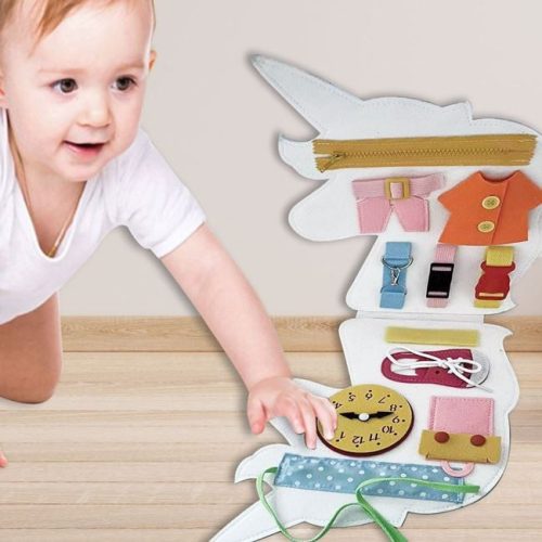 Unikornisos készségfejlesztő csendeskönyv