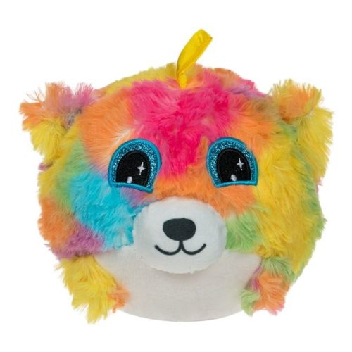 Színes Plüsslabda 3D Füles Róka Mintával, 15 cm