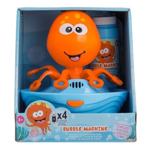 Polip formájú buborékfújó gép utántöltővel