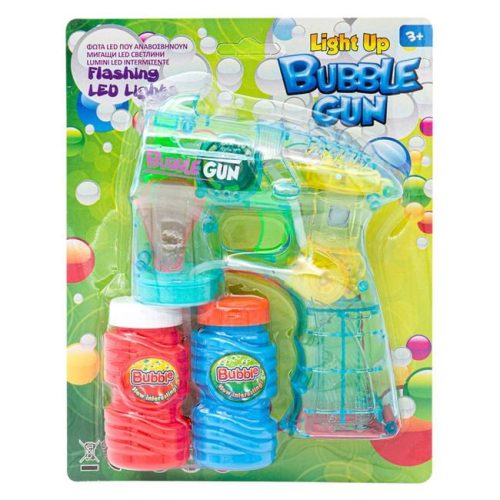 Átlátszó Buborékfújó Pisztoly Fénnyel és Hanggal