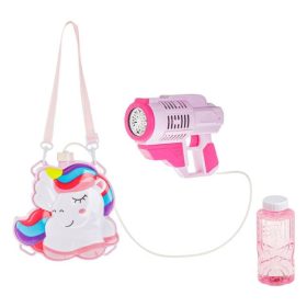   Buborékfújó Géppuska Unicornis Hátizsákkal - Fuxia Rózsaszín