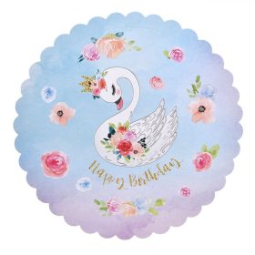   Karton Tortaalátét „Happy Birthday” Felirattal, Ø29cm - 1 db