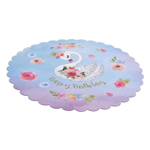 Karton Tortaalátét „Happy Birthday” Felirattal, Ø29cm - 1 db