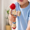 Fa Kendama 17x6,5 cm, piros golyóval