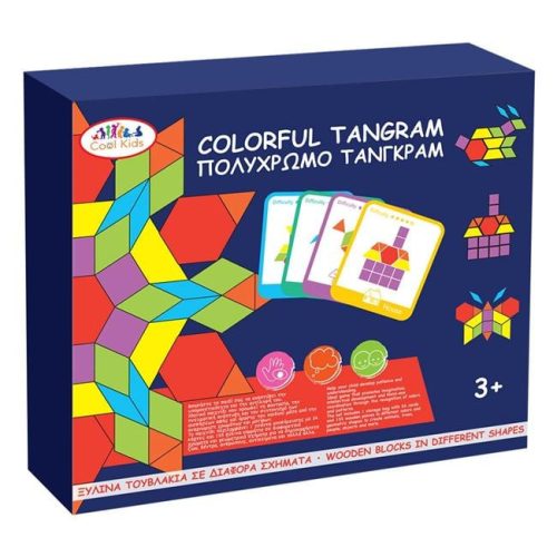 Színes Fa Tangram Logikai Játék