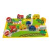 3D Fa Autópálya Játék 12 Figurával, 22x29 cm