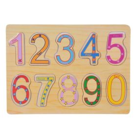 Fából Készült Számok Puzzle (10 db-os) - 29x21.5cm