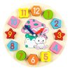 Fa óra puzzle állatos mintával (12 darabos) - 25 cm