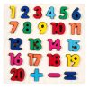 Fából készült számjegyes puzzle (23 db-os) - 28x27.5 cm