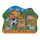 Fa készségfejlesztő puzzle - Farm állatok (9 darabos) - 17.8x23.8 cm