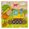 Fából Készült Kocka Puzzle - Járműves (9 darabos)