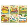 Fából Készült Kocka Puzzle - Járműves (9 darabos)