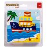 Fából Készült Kocka Puzzle Járművek (9 darabos) 10,3x10,3x3,5 cm