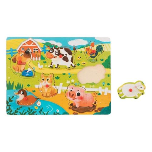 Fa Berakós Puzzle - Farm Állatok (7 részes) - 30x22,5 cm