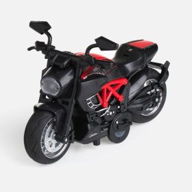 Piros játék motorkerékpár lámpával