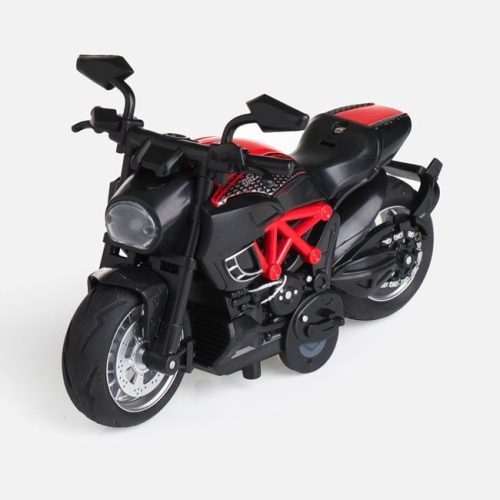 Piros játék motorkerékpár lámpával