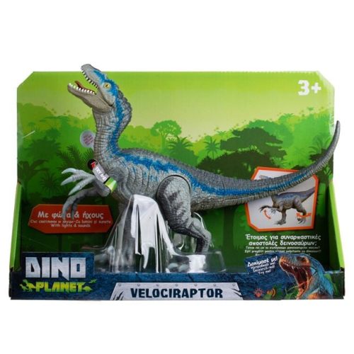 Velociraptor Dinoszaur Figura Fény- és Hanghatásokkal 34cm
