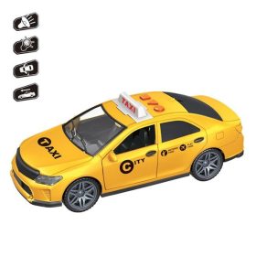 Sárga Taxi Játékautó Fénnyel és Hanggal
