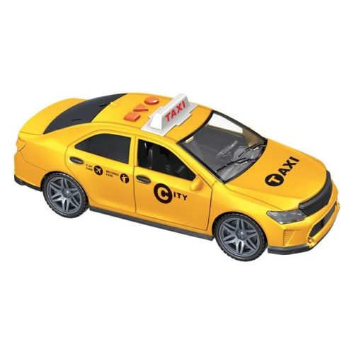 Sárga Taxi Játékautó Fénnyel és Hanggal