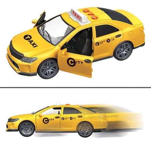 Sárga Taxi Játékautó Fénnyel és Hanggal